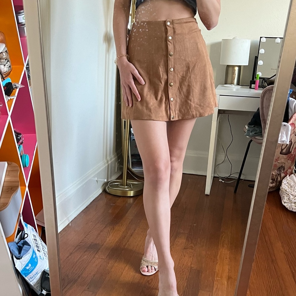 soft faux suede altar’d state skirt